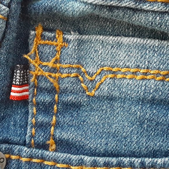 VIGOSS girl’s “Bee Happy” ankle skinny blue jeans (7) - Picture 8 of 9